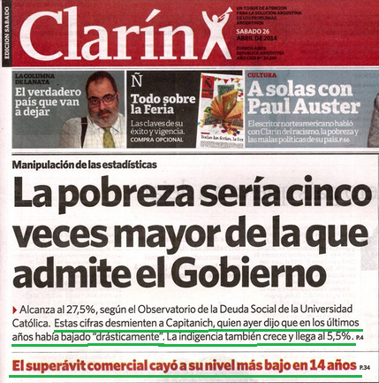 Resultado de imagen para pobreza en argentina serie